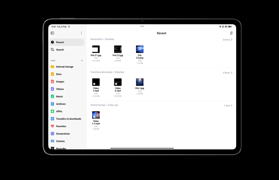Xiaomi Pad 6S Pro file manager